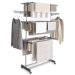 Facilitys etendoir  linge infinity 4 niveaux 16 m dtendage - schoir pliable en acier inoxydable