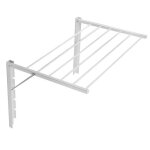 Etendoir sechoir de salle de bains mural et pliant abj majka 80 cm blanc