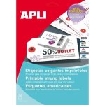 �tiquettes am�ricaines a4 - apli - 98x57 mm - 200g - multicolore - mixte