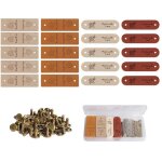 �tiquettes artisanales - 20 pi�ces - �tiquettes d�coratives - cuir - accessoires de v�tements - id�ales ...