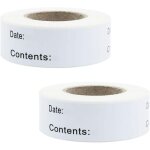 �tiquettes autocollantes pour aliments congel�s lot de 300 date 75 mm x 25 mm �tiquettes alimentaires ...