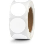 tiquettes autocollantes - non spcifi - gommettes rondes - diamtre 25 mm - couleur blanche - 500 exemplaire ...