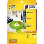 tiquettes cd - avery - l6043 - 25 - 50 tiquettes - diamtre 117 mm - impression laser