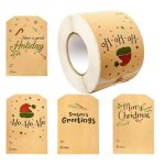 tiquette de nolautocollant joyeux noeldcoration scellage denveloppe vacancepour emballage cadeau faite ...