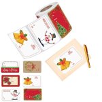 Étiquette de noël - décoration murale multicolore - 250 étiquettes autocollantes - motifs exquis Étiquette de noël - décoration murale multicolore - 250 étiquettes autocollantes - motifs exquis
