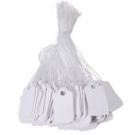 Etiquettes en papier avec ficelle - inf - blanc - polyvalentes - cadeaux - stockage