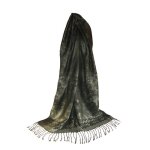 Etole chale femme pashmina et soie - motifs gui. . .