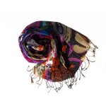 Etole charpe - laine 100% - beige rose gris - chic - automne / hiver