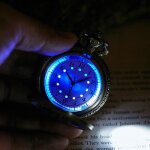 L etrange noel de mr jack:montre a led pendentif de poche ronde