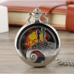 L etrange noel de mr jack:montre pendentif de poche ronde argent gousset