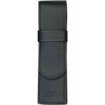 Etui � stylo - alassio - noir - cuir v�ritable - 150 x 45 mm - pour 2 stylos