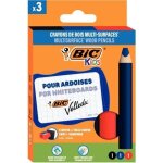tui de 3 crayons bic multi - surfaces assortis + taille - crayons + chiffonnette