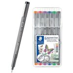 Feutres - staedtler - fineliner - 6 couleurs - pointe de 05 mm - multicolore