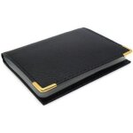 Porte - cartes - cuir - noir - 20 pochettes - 10 x 7 cm - mixte Porte - cartes - cuir - noir - 20 pochettes - 10 x 7 cm - mixte