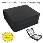 tui cd pour 400 cd / dvd / blu - ray classeur de rangement noir