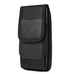 tui ceinture vertical smartphone universel port stylet et mousqueton noir