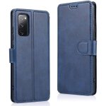 Etui coque pour samsung galaxy s20 fe bleu housse de protection en cuir pu antichoc � fermeture magn�tique ...