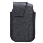 Etui cuir - blackberry - 9900 bold - noir - fermeture rabat - clip ceinture pivotant