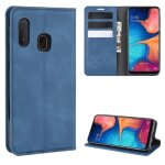 Etui housse samsung galaxy a20e bleu en pu cuir avec protection antichoc support fonction pochette tlphone ...