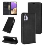 Etui housse samsung galaxy a32 5g noir en pu cuir avec protection antichoc support fonction pochette ...