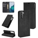 Etui housse samsung galaxy s21 noir en pu cuir avec protection antichoc support fonction pochette tlphone ...