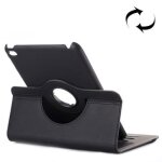 Etui ipad mini 4 noir cuir cloth texture 360 degree rotating smart cover leather case with holder