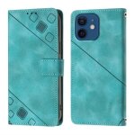 Etui pour iphone 12 - 12 pro 6. 1 - housse cuir pu portefeuille - vert