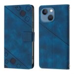 Etui pour iphone 14 plus 6. 7 - bleu - housse portefeuille en cuir pu antichoc