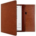 Étui de liseuse portefeuille en cuir végan kobo elipsa 2e brun foncé imoshion Étui de liseuse portefeuille en cuir végan kobo elipsa 2e brun foncé imoshion