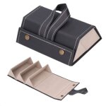 Etui a lunettes pour voyage - rangements pour 3 paires - revetement doux anti - griffure et rayures - ...