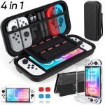 Etui pour nintendo switch oled protection housse + coque transparente + protection cran switch oled ...