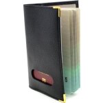�tui pour passeport en cro�te de cuir noir