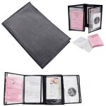 Etui pochette de protection carte grise permis de conduite croute de cuir