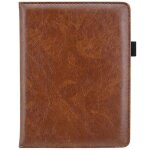 Etui portefeuille luxe unie liseuse kobo aura h2o edition 2 brun imoshion