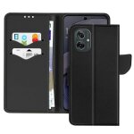 �tui portefeuille - motorola - moto g55 - cuir saffiano - protection int�grale - fonction support