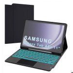 �tui de protection pour samsung galaxy tab a9 + 11 pouces avec clavier r�tro�clair� fran�ais et pav� ...