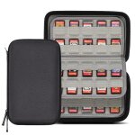 tui de rangement pour 80 cartouches - aqsacokiya - compatible avec jeux nintendo switch ou cartes sd ...