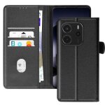 �tui pour smartphone - xiaomi - redmi note 14 4g - cuir vegan - support int�gr� - noir