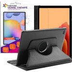 Etui rotatif en simili cuir + verre tremp� pour tablette samsung galaxy tab a7 10. 4 (2020) sm - t500 ...
