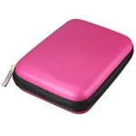 Etui sac housse pochette case antichoc zipp pour disque durs externes - rose