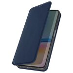 �tui pour samsung galaxy a05s - avizar - porte - carte support vid�o clapet magn�tique bleu nuit - semi ...