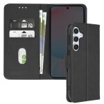 tui pour samsung galaxy s24 fe - avizar - clapet portefeuille - support vido - noir - semi - rigide ...