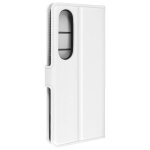 Étui pour sony xperia 1 vi - avizar - clapet portefeuille languette magnétique - blanc Étui pour sony xperia 1 vi - avizar - clapet portefeuille languette magnétique - blanc