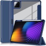 �tui pour tablette xiaomi pad 7 - edilix - porte - stylo - 112 pouces - bleu marine - coque arri�re transparen ...