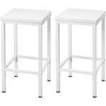 Eugad lot de 2 tabouret de bar chaise de cuisine industriel avec repose - pieds en bois aggloméré + métal ... Eugad lot de 2 tabouret de bar chaise de cuisine industriel avec repose - pieds en bois aggloméré + métal ...