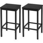 Eugad lot de 2 tabouret de bar chaise de cuisine industriel avec repose - pieds en bois aggloméré + métal ... Eugad lot de 2 tabouret de bar chaise de cuisine industriel avec repose - pieds en bois aggloméré + métal ...