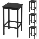 Eugad lot de 4 tabouret de bar chaise de cuisine industriel avec repose - pieds en bois aggloméré + métal ... Eugad lot de 4 tabouret de bar chaise de cuisine industriel avec repose - pieds en bois aggloméré + métal ...