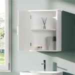 Eugad armoire murale salle de bain armoire pharmacie en mdf meuble wc suspendu avec porte 40x18x51cm ...