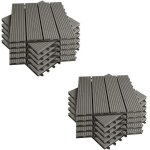 Eugad carrelage de terrasse rev�tement de sol 22 pi�ces environ 2 m� pour balcon jardin 30 x 30 cm gris ...