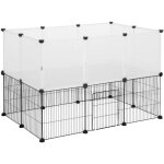 Eugad enclos pour lapin parc pour chiot hamster rongeur chat chaton avec porte mtal rglable diy 20 ...